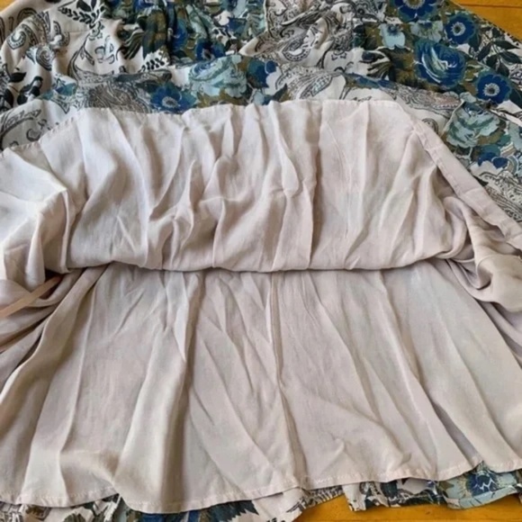 Free People Boho Floral Oversized V Neck Lined Short Dress Flowy, Size XS  S - Picture 9 of 11